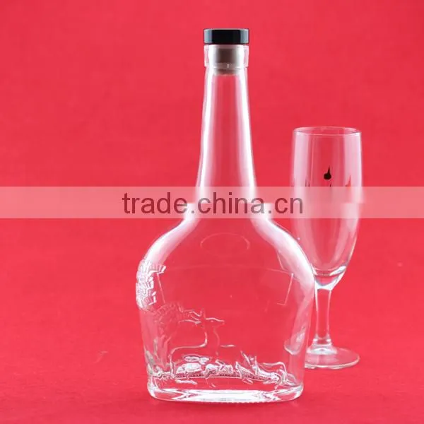 Bulk Wholesale Frosted Alcohol Bottles Liquor 700ml Bottle Crok Lovely Shape Bottles photo-6
