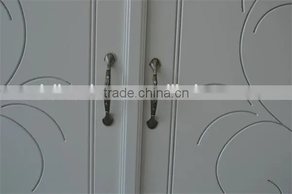 French Style Modern Bedroom Furniture Oak Wood Wardrobe With Two Door photo-4