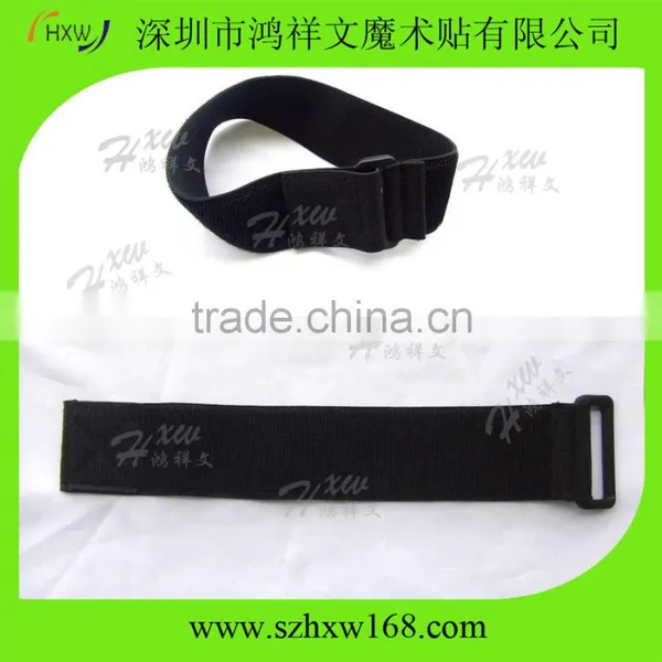 Nylon Yarn Rubber String Hook and Loop Strap Touch Fastener photo-5