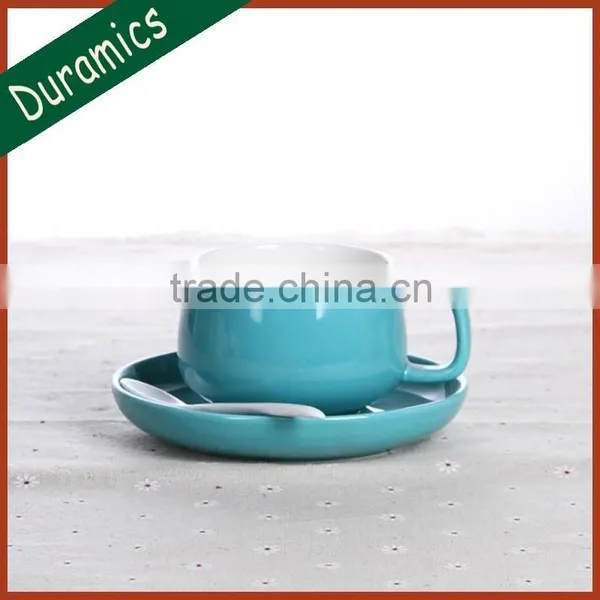 300ml 10oz Jumbo Tea Cup and Saucer New Products Factory Directly Sale