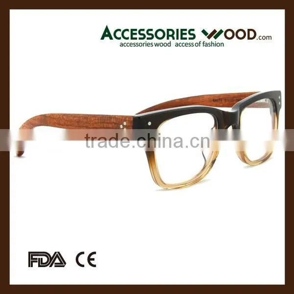 PC Frame Wooden Leg Optical Reading Glasses High Quality RX Glasses Wooden Clear Glasses photo-4