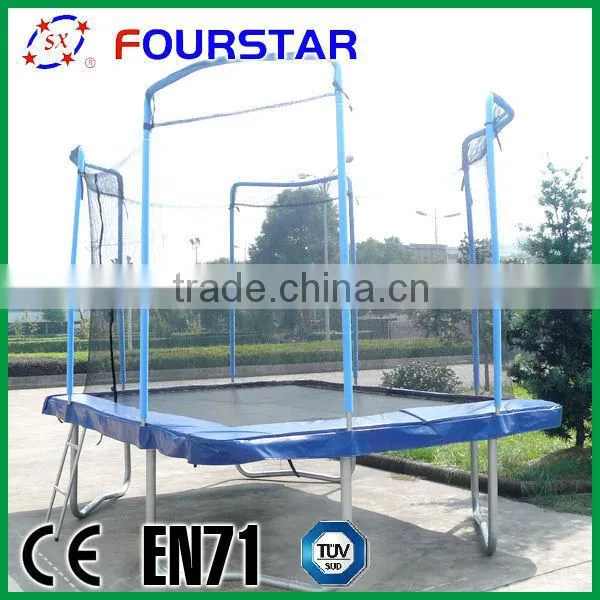 Cheap Rectangle Trampoline With Enclosure and TUV-RESISTANT Jumping Mat SX-FT(E)