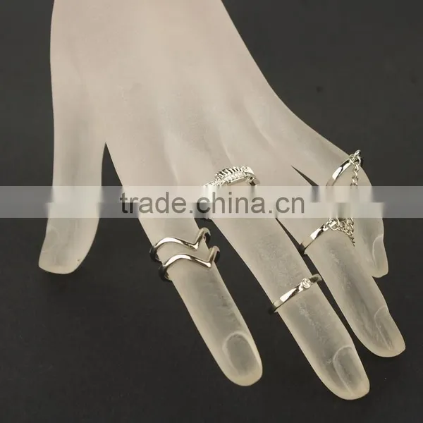 Hotsale New Design Ladies Gold Four Finger Ring photo-4