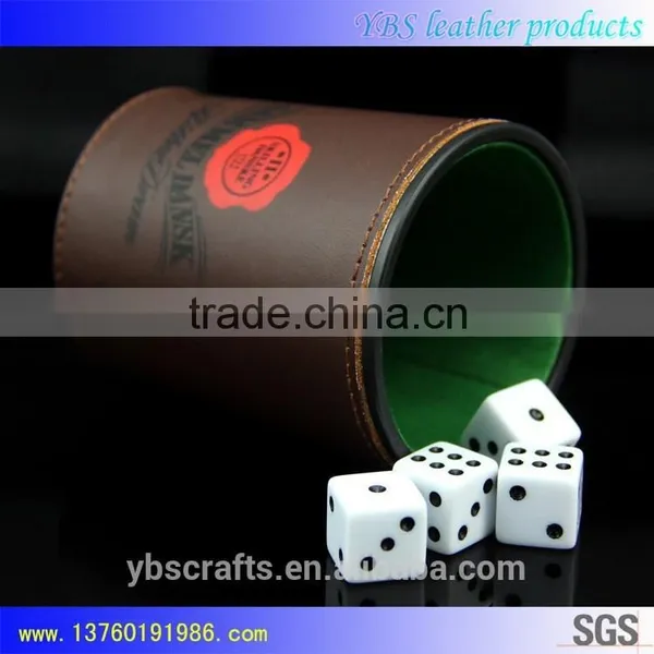 China Direct Factory Custom Leather Dice Cup With Dices photo-4