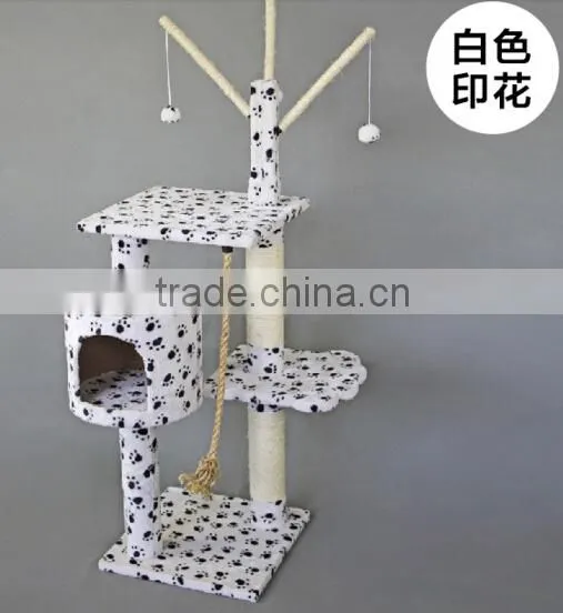 BSCI QQ-pet Factory Hot Cat Trees Paw Print Cat Scratching Post