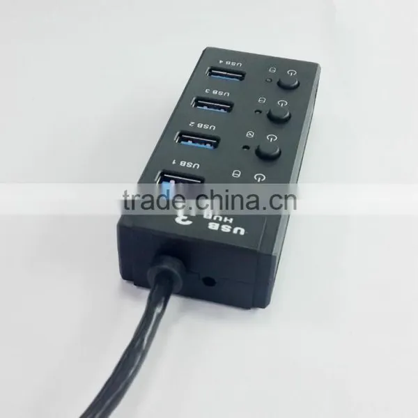 High-speed 4 Port Usb 3.0 Hub With Individual On/off Switches and Led Lights From Usb Por Hub Suppliers photo-4