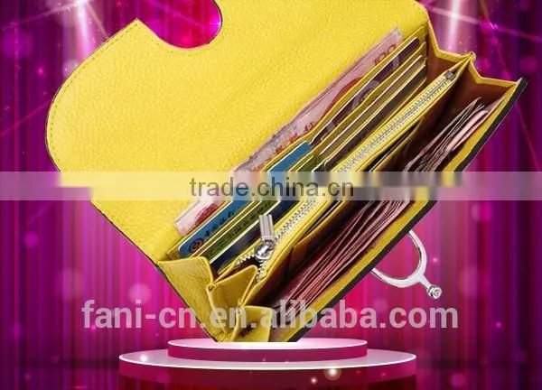 Guangzhou Fani Luxury Leather Clutch Purse Making Hard Ware Button for Women photo-4