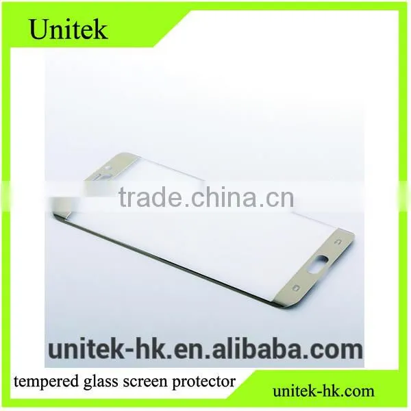 Full Cover Orginal Color Gold Tempered Glass Screen Protector for s6 Edge 3d Samsung Galaxy Curved With 9 Hardness photo-2
