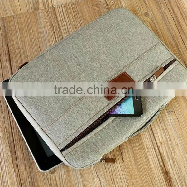 Canvas Tablet Docoument Tote Fabric Briefcases for Men photo-3