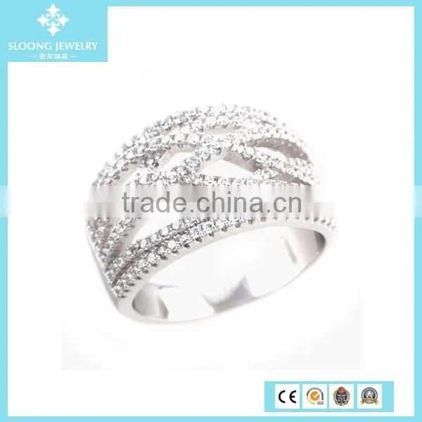 2015 Latest Design 925 Silver Diamond Ring Fashion Jewelry Wholesale photo-6