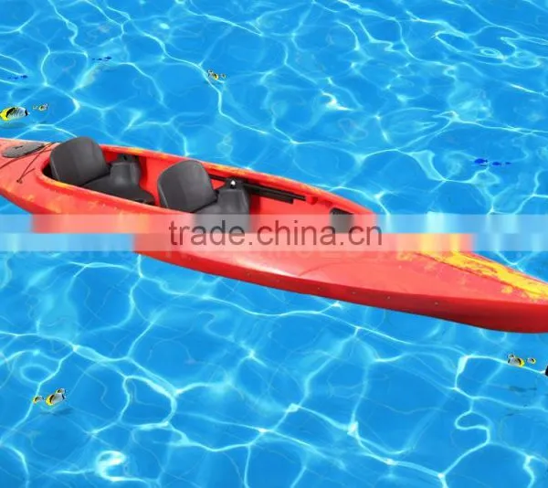 Hot two man sit in kayak