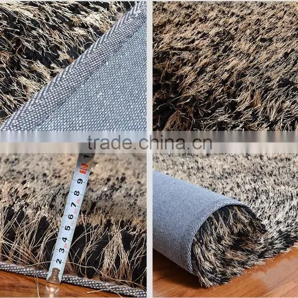 2016 Hot Sale Black Golden Thinker Shaggy Carpet Carpet Underlay Hotel Carpet photo-3