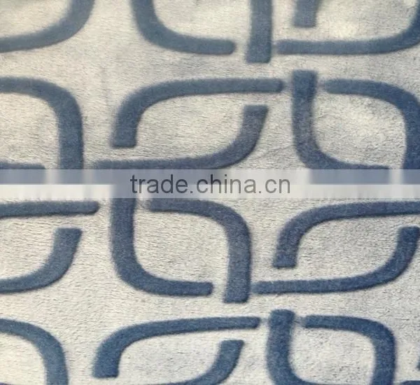 China Factory Manufucture Carving Flannel Fleece Fabric Flannel Blanket photo-2