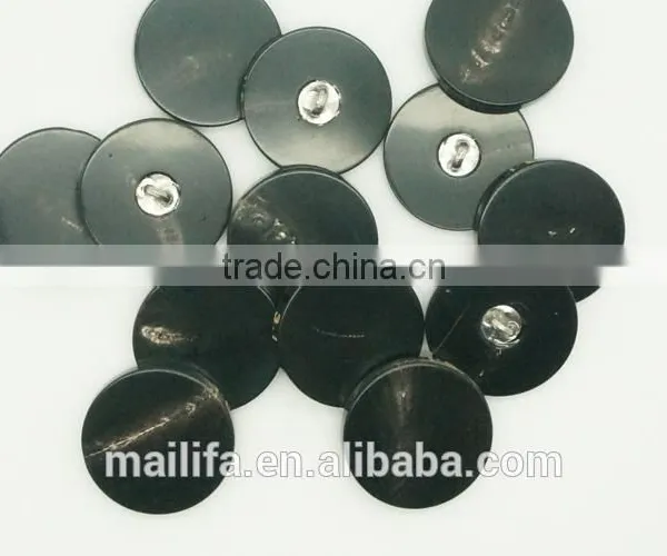 Real Round Natural Bufflao Horn Combined Button With Metal Shank for Suit, Sweater, Jacket photo-2