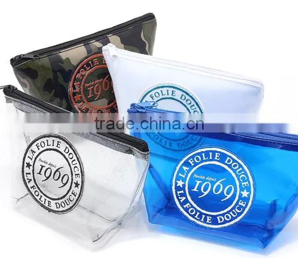 2015 New Design Promotional Silk Screen Small Clear PVC Cosmetic Bag photo-5