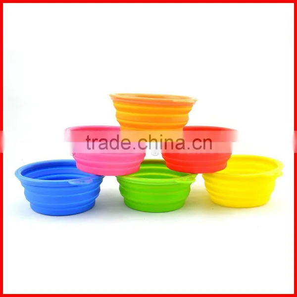 Cute Pet Dog Cat Silicone Collapsible Travel Bowl Dish Feeding Water Feeder New photo-5