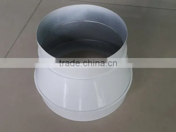 Best Price 6 x 4 Inch Heavy Duty Galvanized Steel Round Air Duct Reducer Connector for Indoor Grow Greenhouse Ventilation System photo-2