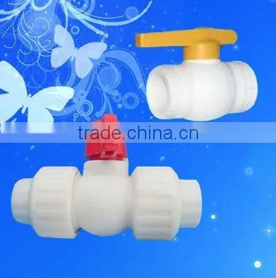 Water Supply Plastic Injection, Pipe Fitting , Ppr Double Union Ball Valves for Cold Water photo-2