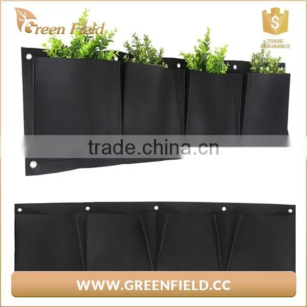 Vertical Wall Mount Garden Plant Grow Container Bags Living Felt Wall Hanging Planter photo-3