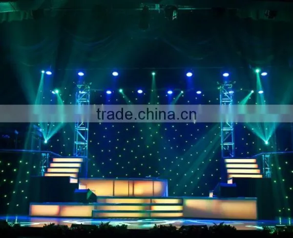 Black/white Fireproof Velvet Cloth Led Star Cloth Backdrop for Theater photo-2