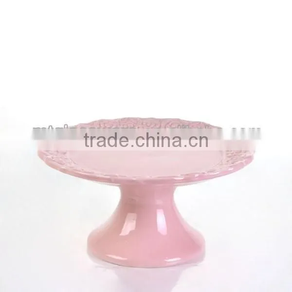 2015 New Promotion Color Ceramic Cake Plate Cake Holder Cake Stand for Wedding photo-5