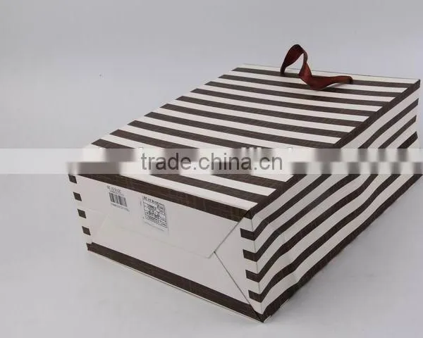 Foldable Gift Bag With Stripe Pattern/ Shopping Paper Bag photo-2