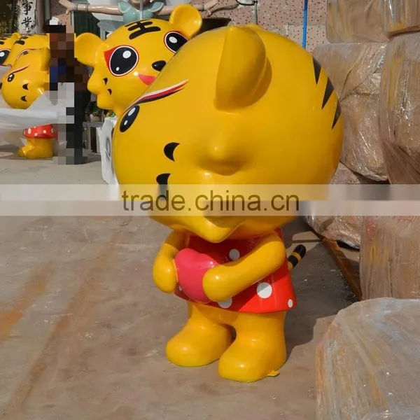 Outdoor Fiberglass Cat Cartoon Figure photo-5
