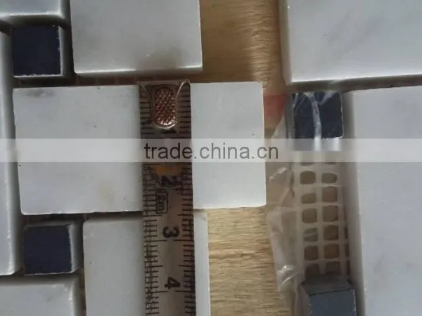 Basketweave Mosaic Tiles Bianco Carrara Mosaic Tile Carrara Marble Mosaic photo-2