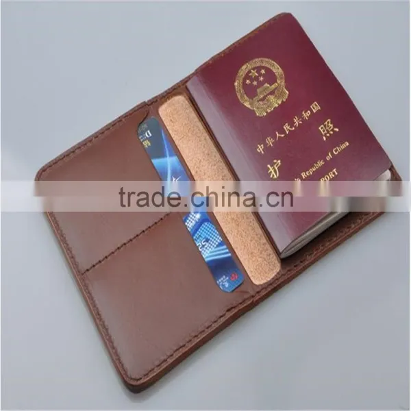 More Than 10 Years Leather Factory Emboss Logo Custom Leather Passport Holder photo-3