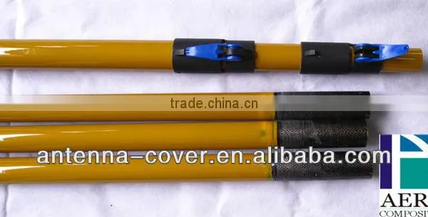 durable positive locking of fiberglass telescopic poles