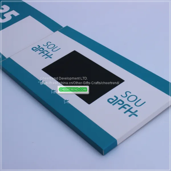 Paper Folder A5 Size 4.3 Inch Lcd Greeting Card Business Promotion LCD Video Brochure photo-3