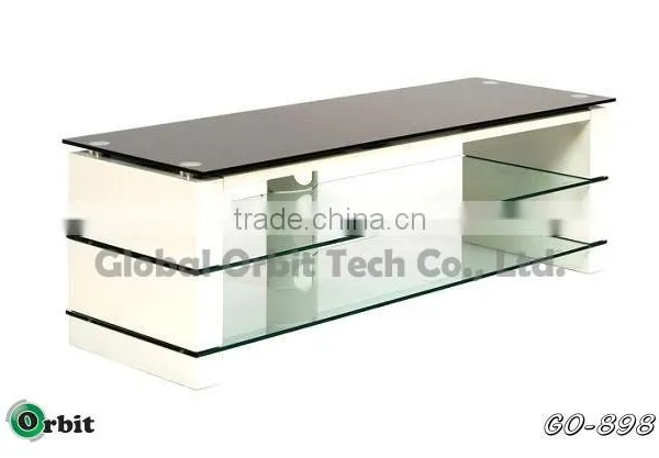 Metal Modern Led Glass Wooden tv Stand photo-4