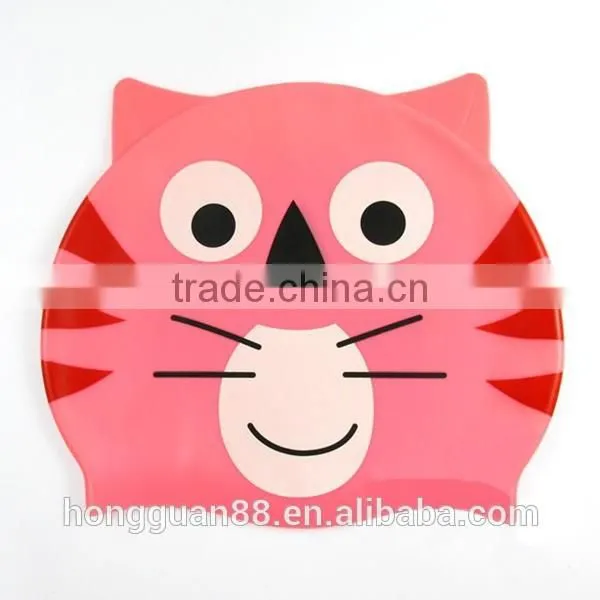 Fashionable Seepdo Quality Adult / Kid Sizes Customized Logo Printed Waterproof Silicone Swimming Cap