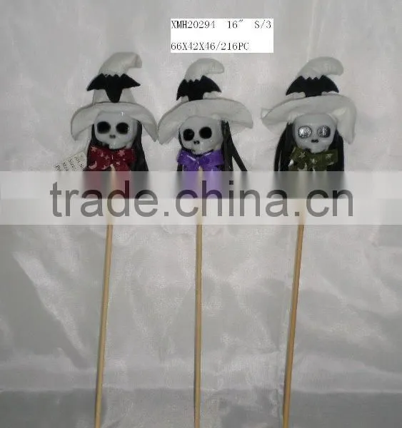 Straw and Fabric Scarecrow Witch for Halloween Decoration photo-5