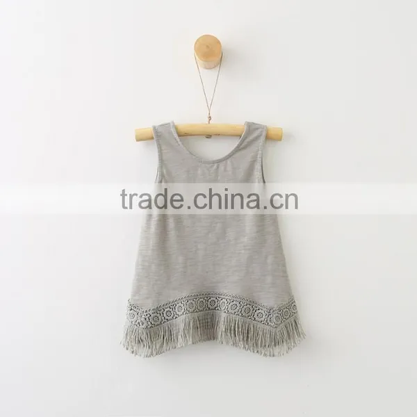 2017 Wholesale Kids Girl Fringed Clothing Short Sets for Summer photo-4