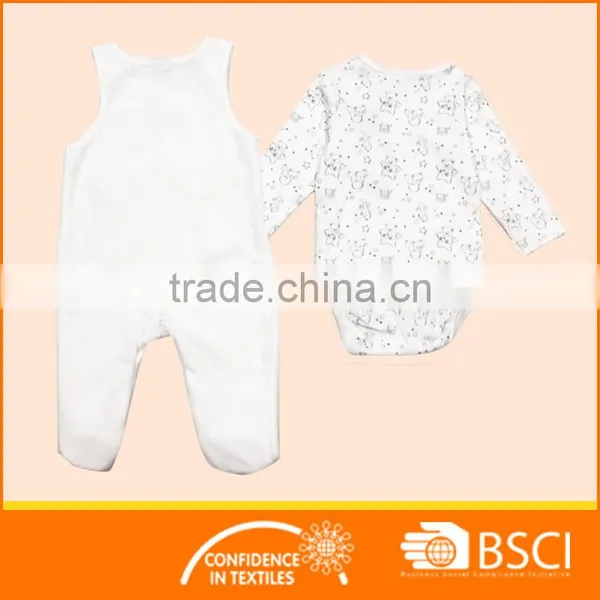 Winter Romper White 2 Piece Baby Romper Suit photo-2