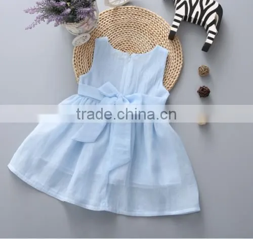Baby Clothes Wholesale Hot Sale Chiffon Cheap 2017 Baby Clothing Children's Boutique Sleeveless Pink Summer Girl Dress photo-3