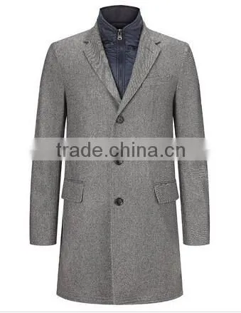 2014 Men Coat Formal Wear Offwhite Color Wool Fabric photo-2