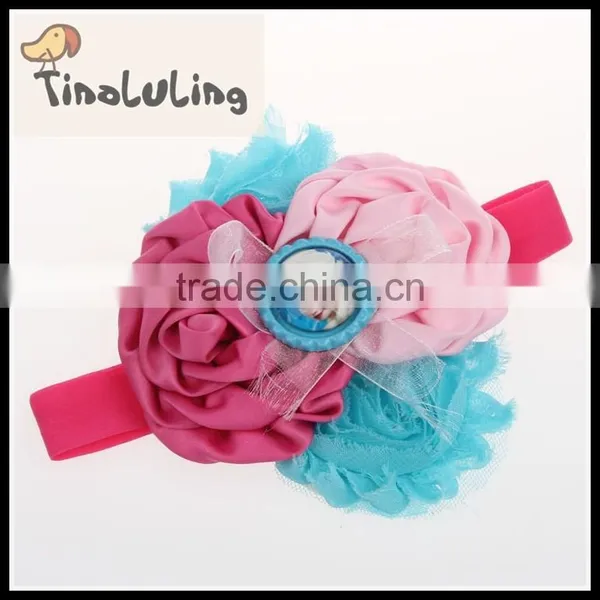 2015 Baby Hair Accessories Headbands Elastic Hairband Flower Hair Accessories Wholesale China 12 Design photo-2