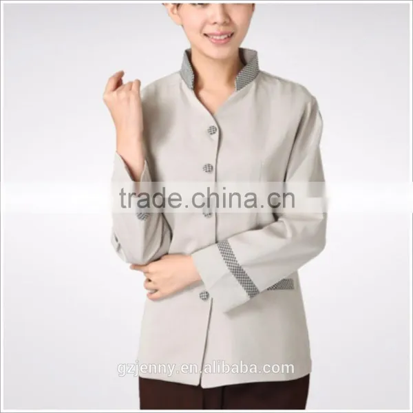 Custom Long Sleeve Cheap Hotel Restaurant Uniform