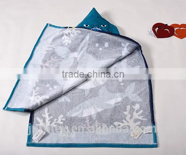 Trade Assurance Ring Spun Cotton Screen Printing Terry Cloth Poncho Hooded Beach Towel photo-5