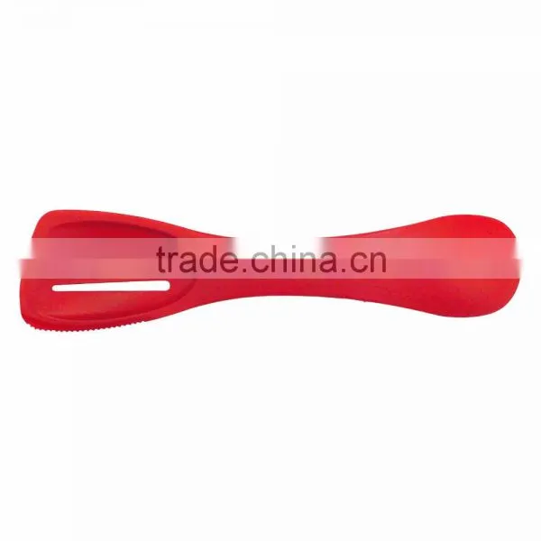 USA Made 4-in-1 Kitchen Spatula - Features a Spoon, Slotted Spoon, Turner and Serrated Edge and Comes With Your Logo. photo-2