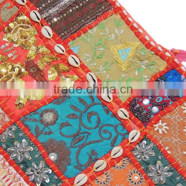 Decorative Indian Floor Cushion Square Big Jaipur Decor Luxurious Large Pillow photo-5