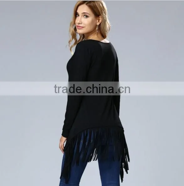 Europe and the United States Sell Like Hot Cakes Long-sleeved T-shirt Girl photo-2