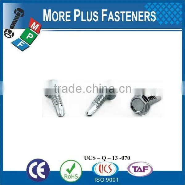 Made In Taiwan High Quality Serration Under Head Hex Head Drilling Screw photo-5