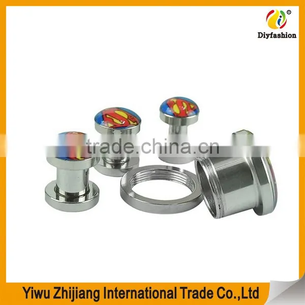 Stainless Steel Screw Ear Plugs Flesh Tunnels Stretcher Expander photo-4