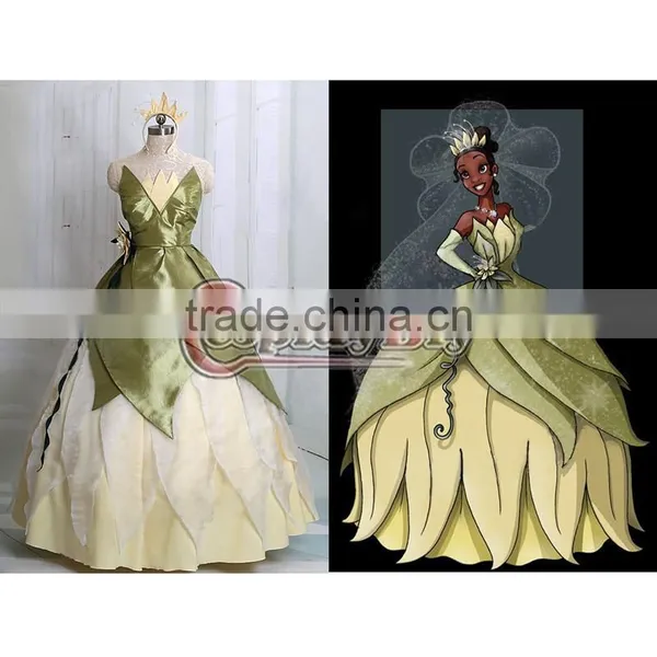 Princess Tiana Dress for Party Event Adult Cosplay Costume Custom Made