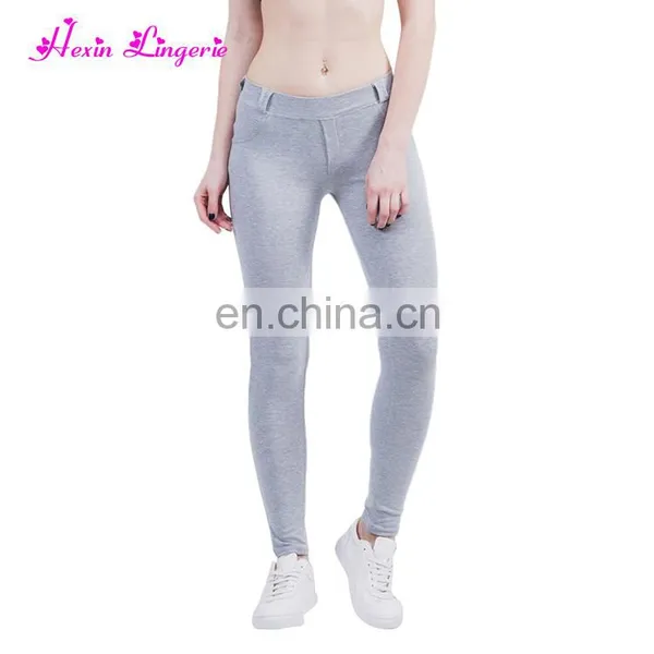 Factory Price Push Up Sexy Hip Solid Elastic Mature Women Leggings photo-2