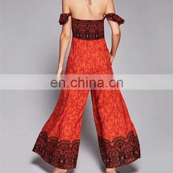 Sexy Off-shoulder Jumpsuit 2013 Sex Jumpsuit African Pattern Onesie Jumpsuit photo-3