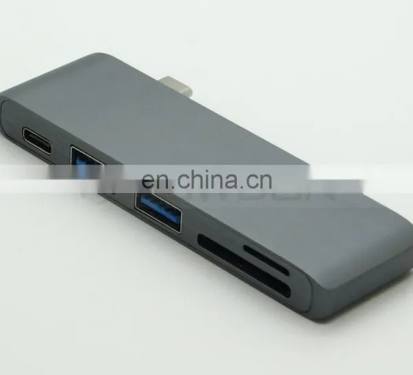 5 in 1 Type-C Hub USB 3.0 Combo Hub With USB-C Charging & Card Reader for MacBook photo-6